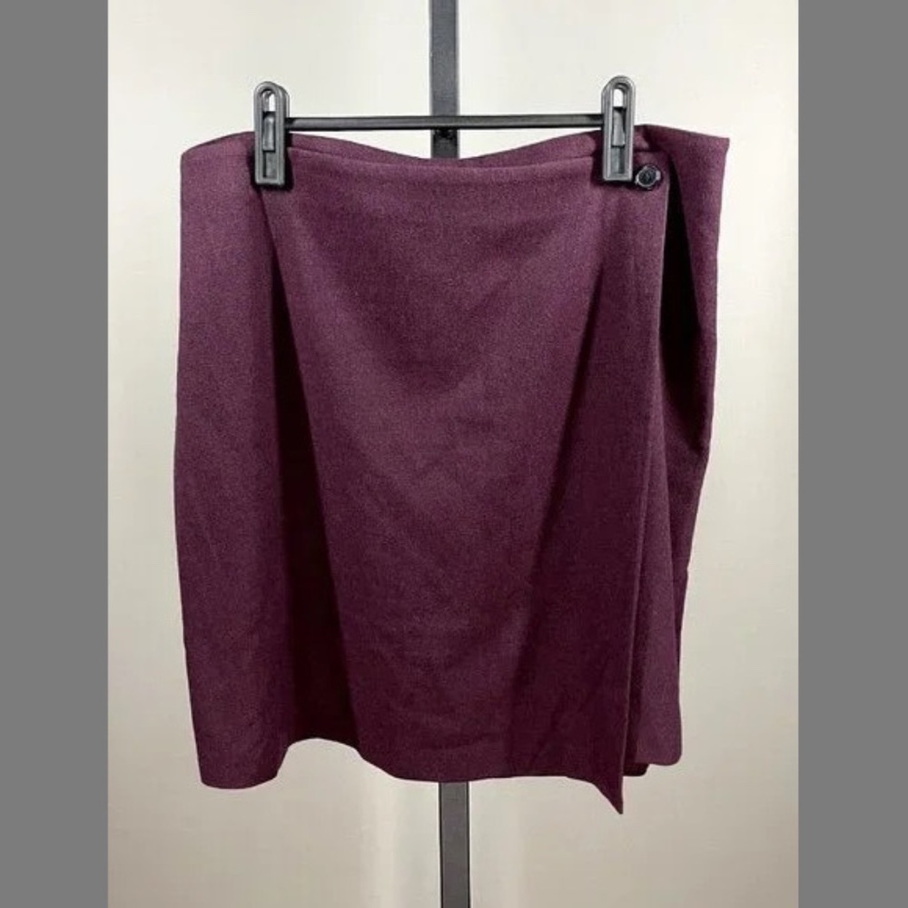 NEW Banana Republic Skirt Womens 10 purple wrap straight career preppy